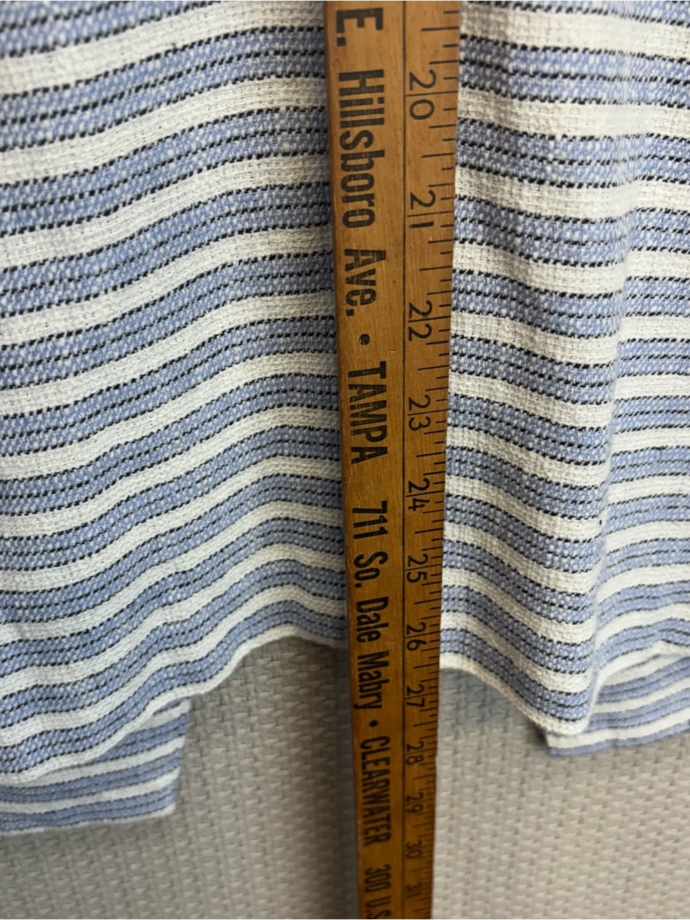 J Jill Plus Size L Spectator Blazer Blue White Striped Jacket Coastal Nautical - Picture 10 of 11
